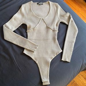 Missguided knit long sleeve bodysuit